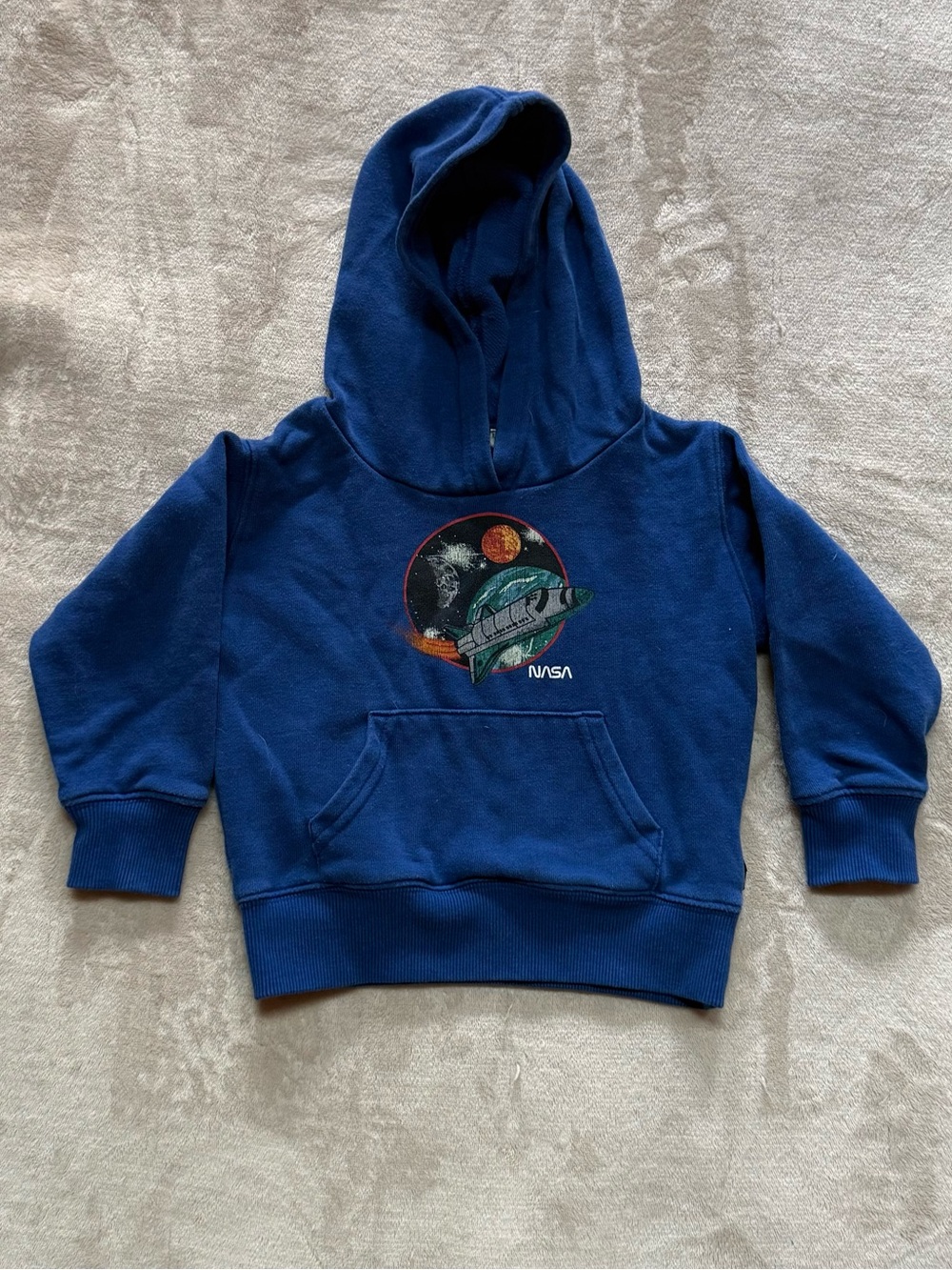 2T Toddler NASA Blue Space Graphic Hoodie Sweatshirt